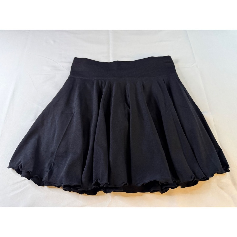 OQQ Black Athletic Skort High Waisted Pleated Tennis Golf‎ Skirt with Shorts S